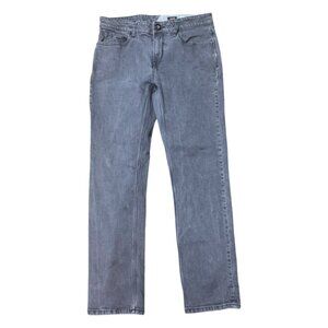 34x31*Volcom*Solvern Modern Straight*Gray Jeans--Says Sz.32 but Measures 34x31